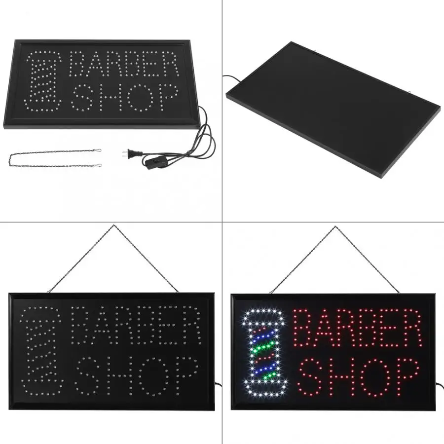 Яркий мигающий светодиодный цветной светильник для парикмахерской витрина