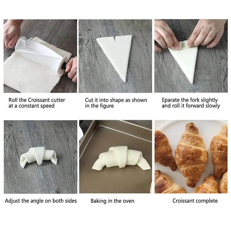 

DIY Bakery Rolling Cutter For Making Croissant Bread Wheel Dough Pastry Decoration Cutting Knife Kitchen Accessories Baking Tool