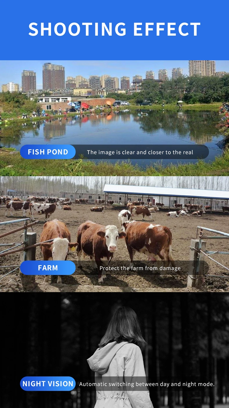 

AMYGOJJ Camera Surveillance Kitchen Accessory Islands Outdoor HD Monitor Camera Wireless Wifi Solar Battery Powered Camera