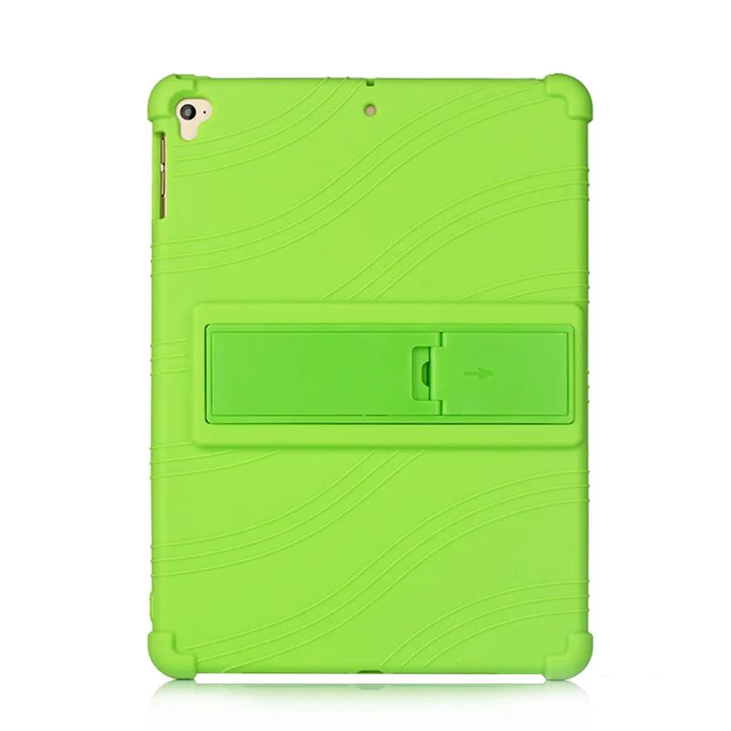 Зеленый Для IPad 9,7 Чехол для IPad Air 2 Air 1 Чехол IPad 5 6 5th 6th поколения принципиально мягкий силиконовый+ PC подставка для Coque - Цвет: Зеленый