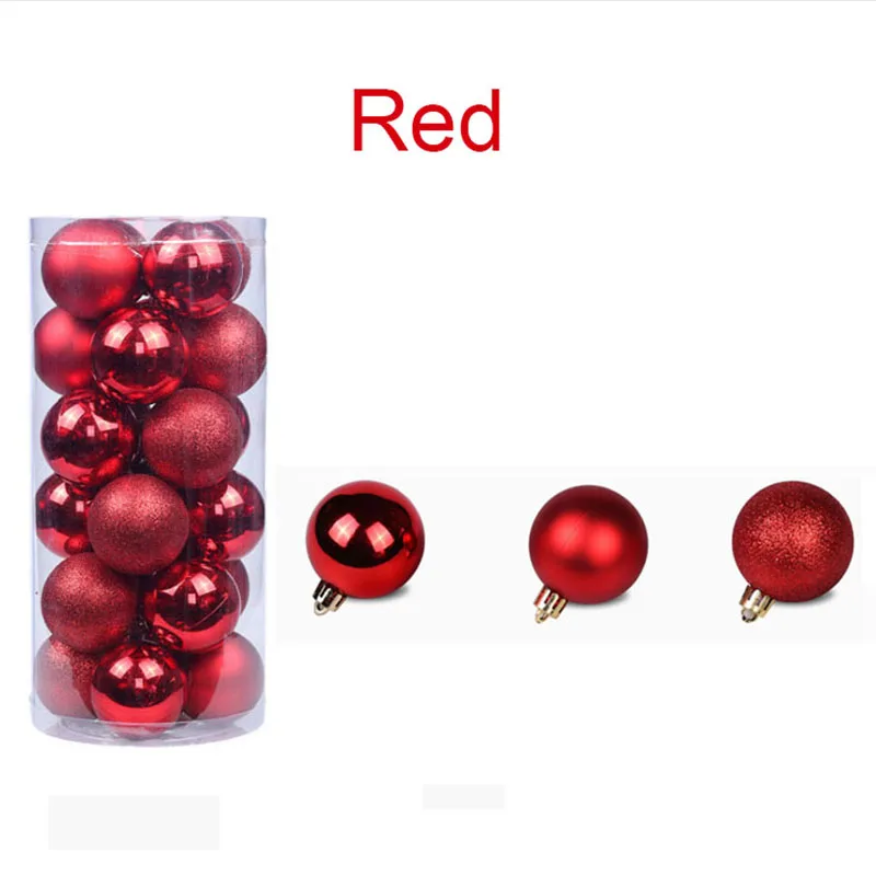 8cm/24pcs Christmas Xmas Tree Ball christmas ball christmas decorations for Home Christmas decorations Gift