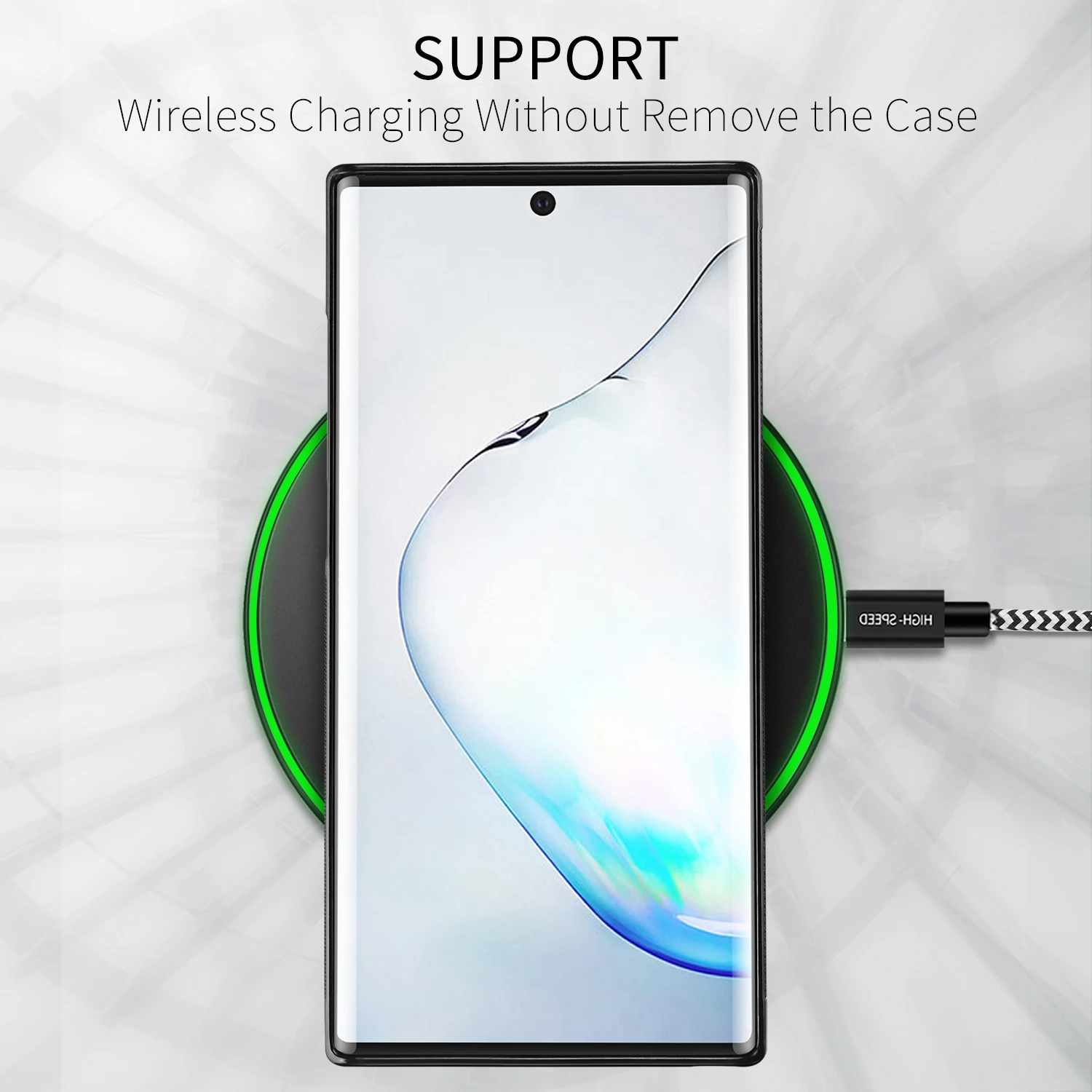 

For Samsung Galaxy NOTE 10 Plus Pocard Series Slim Case Anti-Slip with Card Holder Anti-Fingerprint Shook-Proof Smoothly