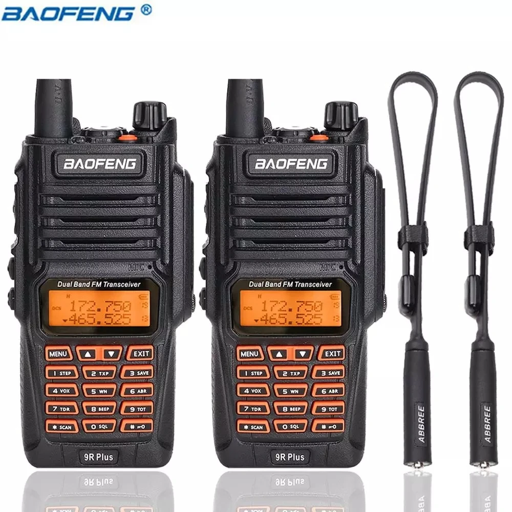 add tactical anten 2 шт. Baofeng UV-9R Plus Водонепроницаемая рация 8 Вт двухстороннее радио двухдиапазонное портативное 10 км радиус действия UV9R CB Ham портативное радио - Цвет: add tactical anten
