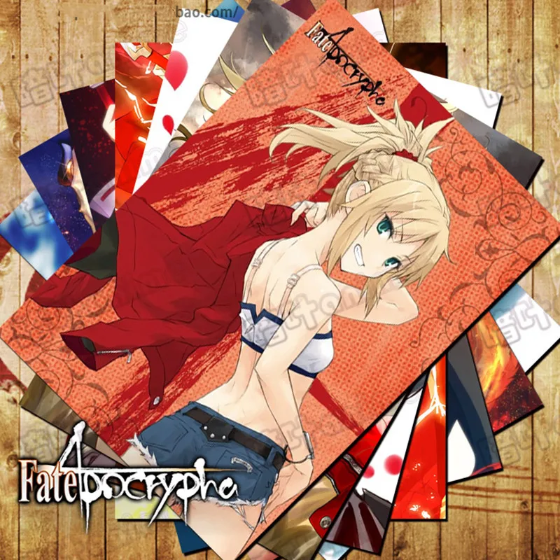 Постер аниме Fate Apocrypha 10 шт./лот подарочная карта игрушки Мордред красный сабель