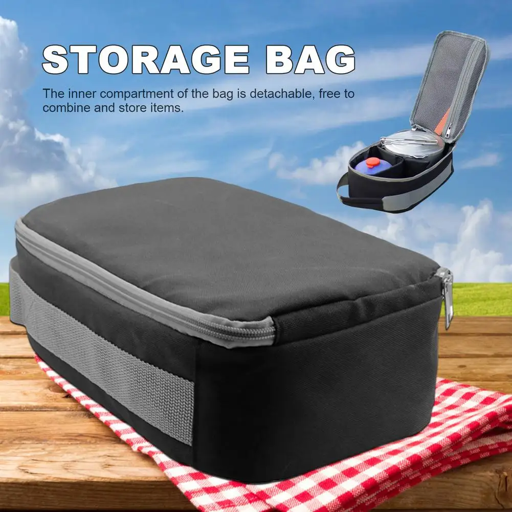 Kamp çatal saklama çantası piknik barbekü saklama çantası yemek taşıma Tote açık sofra organizatör çantası sofra aksesuar