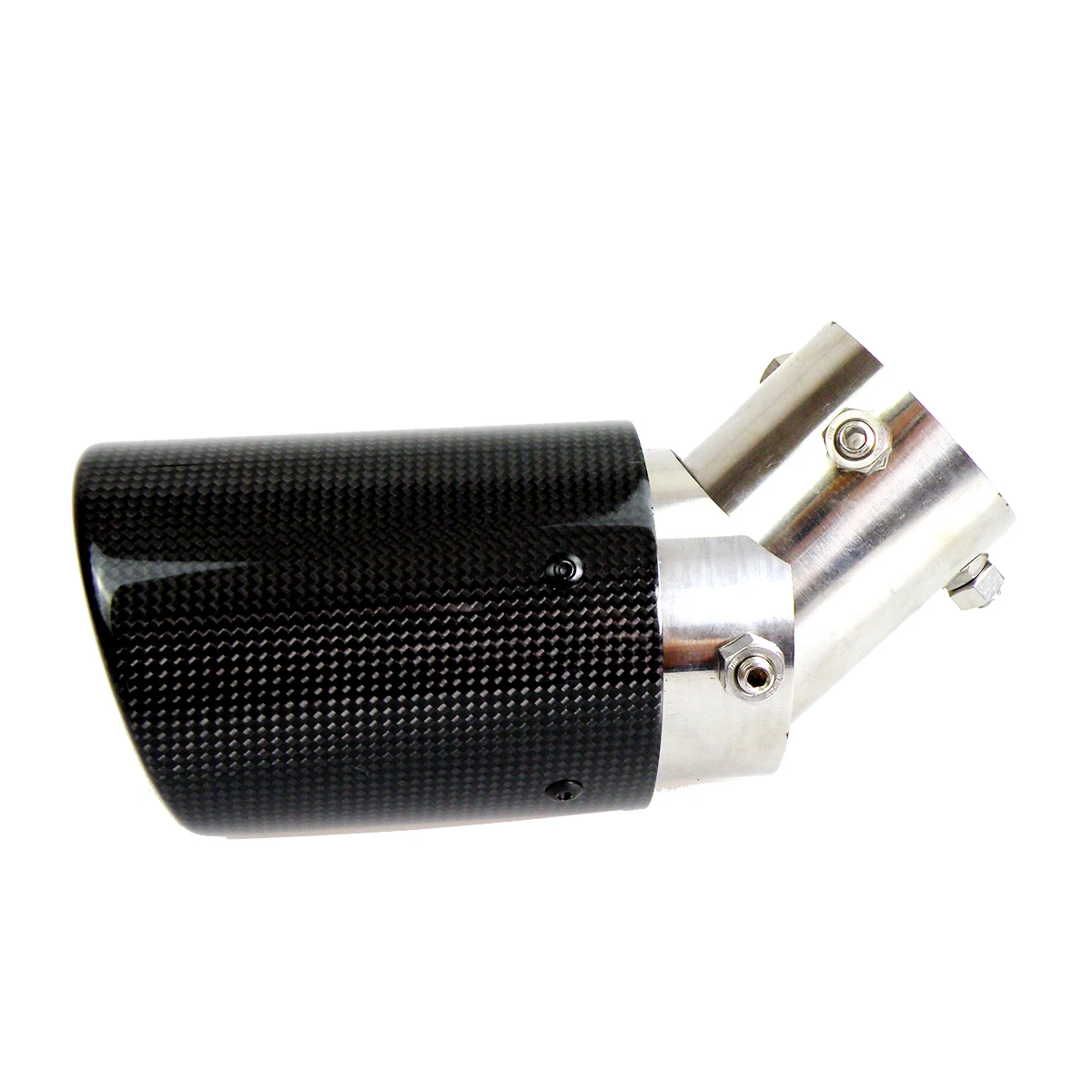Без логотипа регулируемый угол Akrapovic карбоновые велосипедные шины волокна выхлопной трубы автомобиля кудрявые края углеродного волокна глушитель наконечник для Honda Toyota и т. д