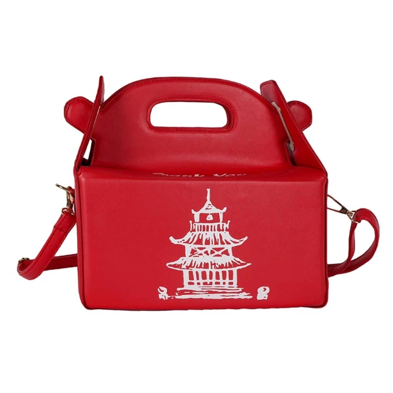 

Fashion Crossbody Bag Chinese Takeout Box Style Clutch Bag for Girl Shoulder Bag 20CA