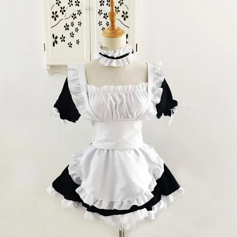 

Японские Аниме костюмы для косплея, Женская горничная, кавайная Лолита, косплей, платье, одежда, костюм для волос, милые платья, готический ф...