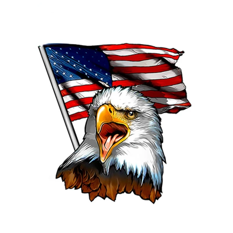 

Creative Decals Eagle USA American Flag Decal for RV Trailer Vinyl Car Sticker Bumper Window Phone Car Accessories PVC13x12cm