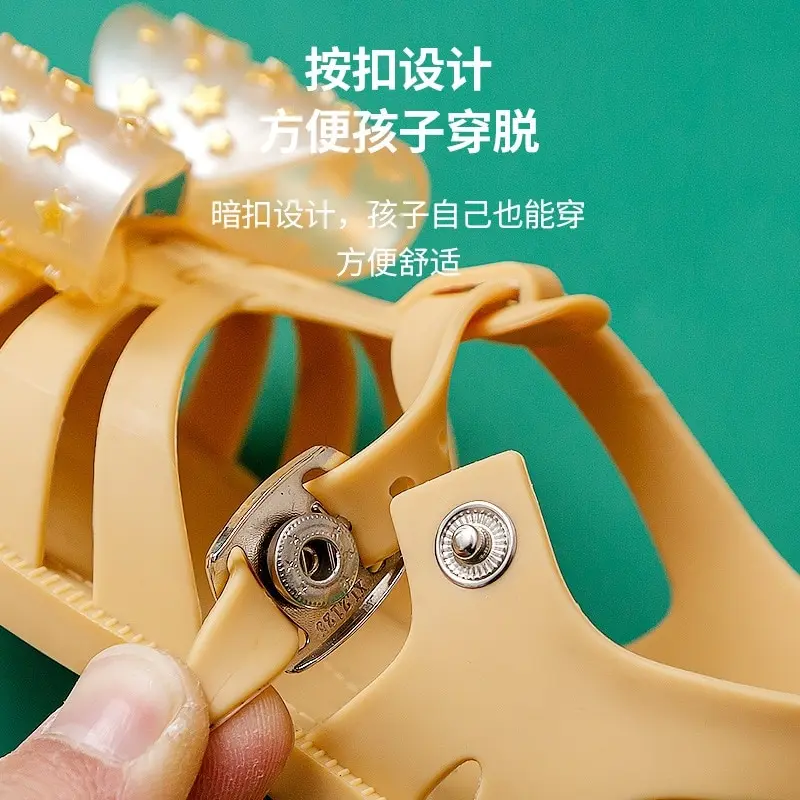 

Baby Gladiator Sandals Breathable Hollow Out Shoes Pvc Summer Kids Shoes 2021 New Fashion Beach Children Sandals Boys Girls