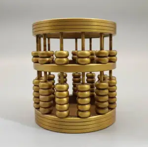 China brass abacus shape Pen holder crafts statue