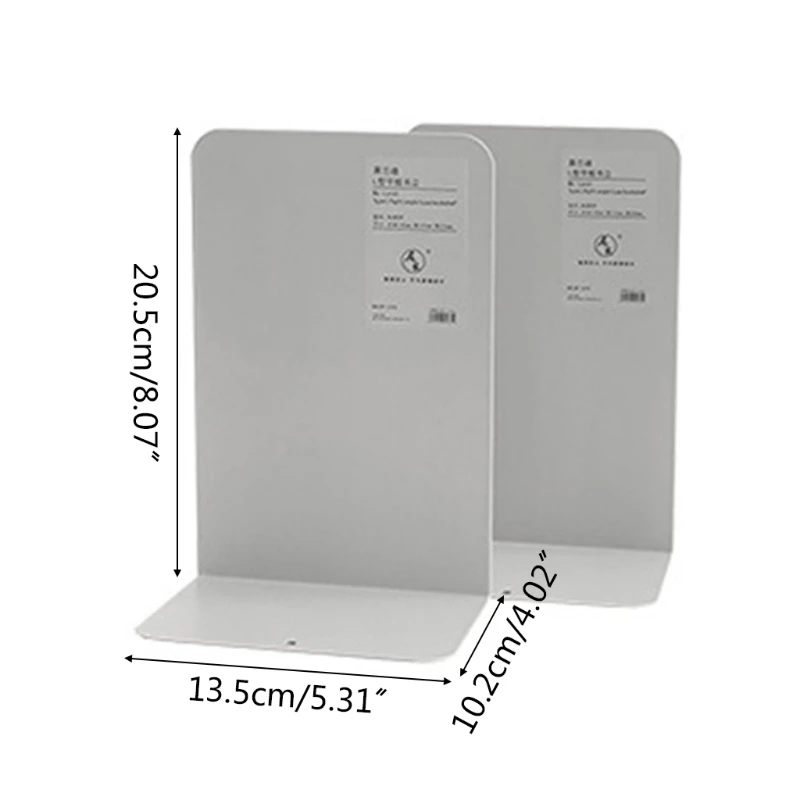 

1 Pair Morandi L Shape Metal Bookends Reading Book Support Stand Desktop Office Document Magazine Organizer Rack Shelf Holder