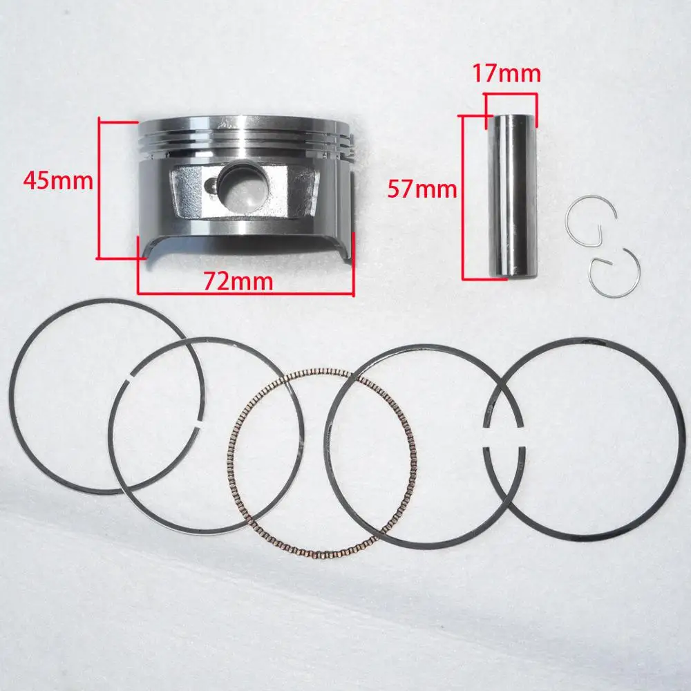 72mm 250CC piston kit 17mm pin for CH250 CF250 Kazuma Jonway CF 250cc ATV Go Kart Buggy Scooter Motorcycle | Автомобили и
