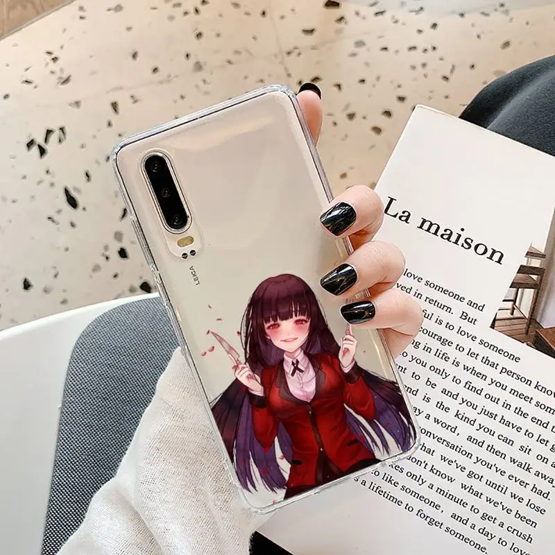 

Kakegurui Jabami Yumeko Anime Phone Case Transparent for Samsung A71 S9 10 20 HUAWEI p30 40 honor 10i 8x xiaomi note 8 Pro 10t11