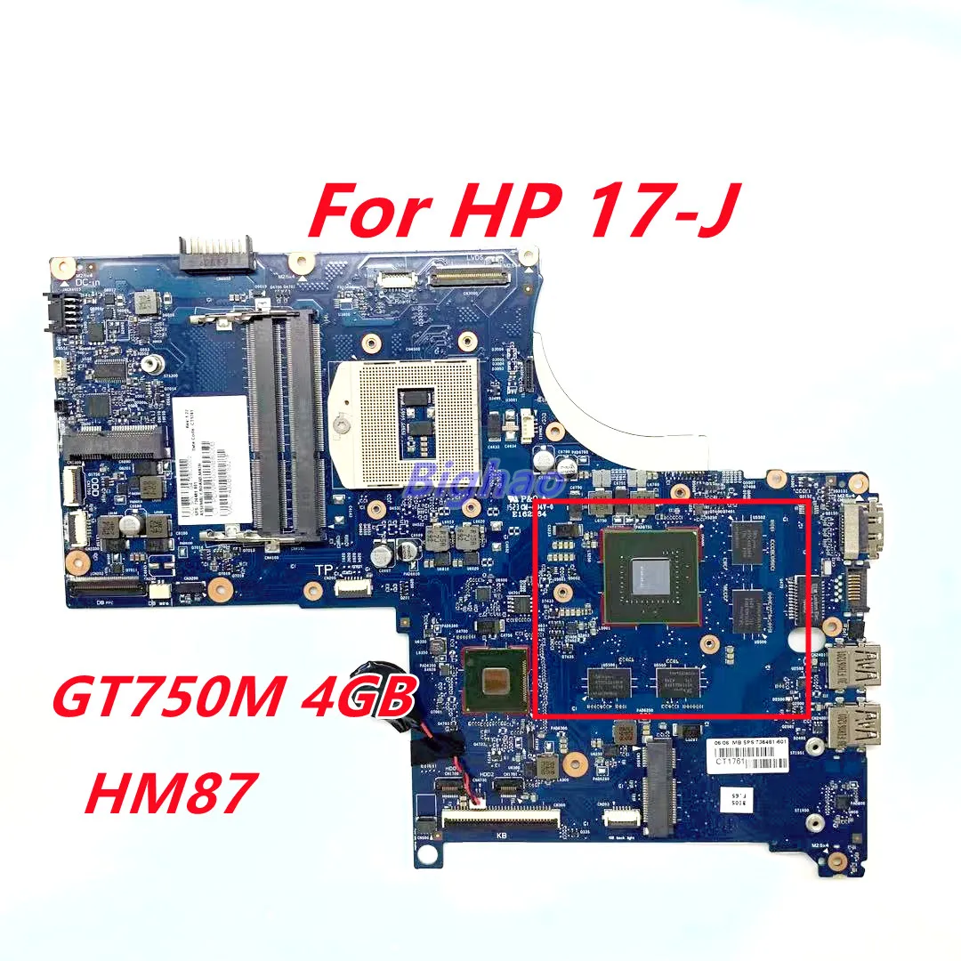 

6050A2563801-MB-A02 736481-601 736481-001 736481-501 For hp envy 17-J 17T-J100 HM87 Laptop motherboard GT750M N14P-GT-A2