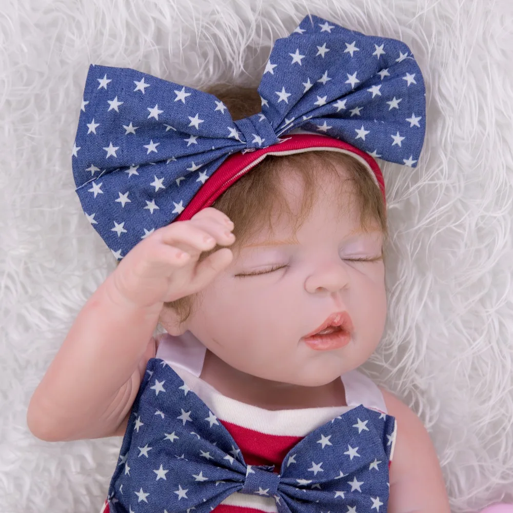 Коллекционные 23 'ཱུ см Reborn Baby куклы полностью виниловый силиконовый корпус так