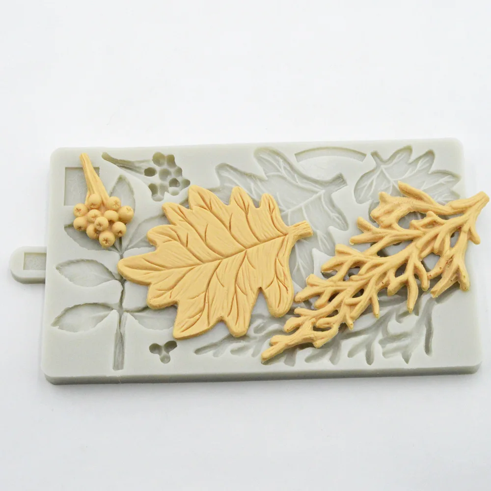 SHENHONG 3D Mulberry Leaves Silicone Fondant Molds Mold Cake Decoration Tools Sugar Craft Candle Moulds DIY | Дом и сад