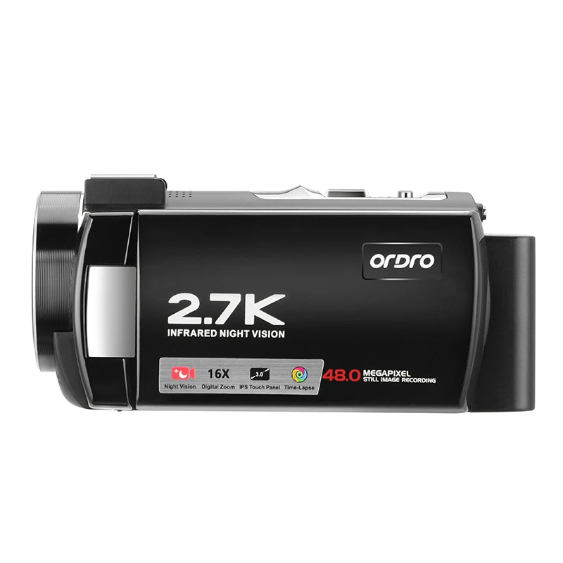 

Video Camera for Blogger, Ordro AE7 2.7K IR Night Vision Digital Camcorder Full HD YouTube Vlogging Filming Cameras