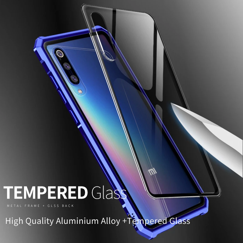 Роскошный Алюминиевый металлический бампер чехол Xiaomi mi 9 противоударный