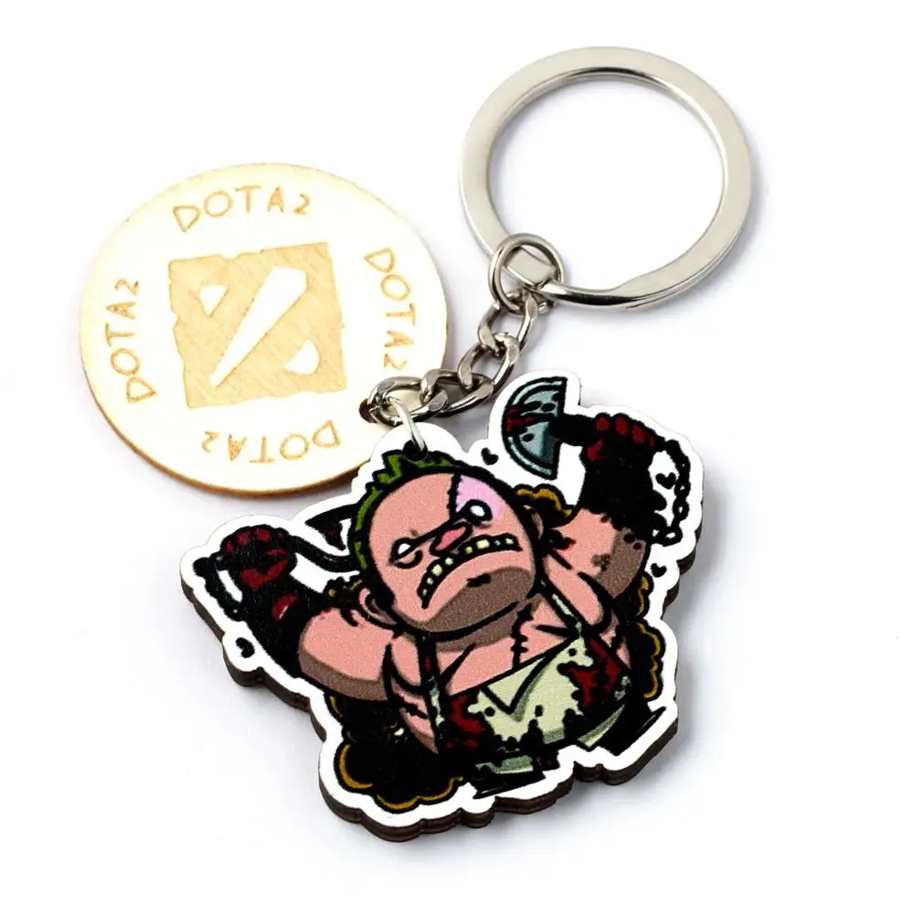 2020 Popular Game Dota2 key Chain Wooden Character Pendant Chains Porte Clef Anime Fan Jewelry | Украшения и аксессуары