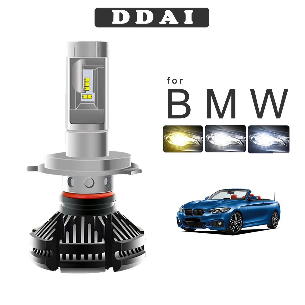 DDAI canbus фары светодиодные лампы турбо для bmw e36 e46 z4 h4 h7 9005 9006 h1 hb3 hb4 6000k супер led ampoule