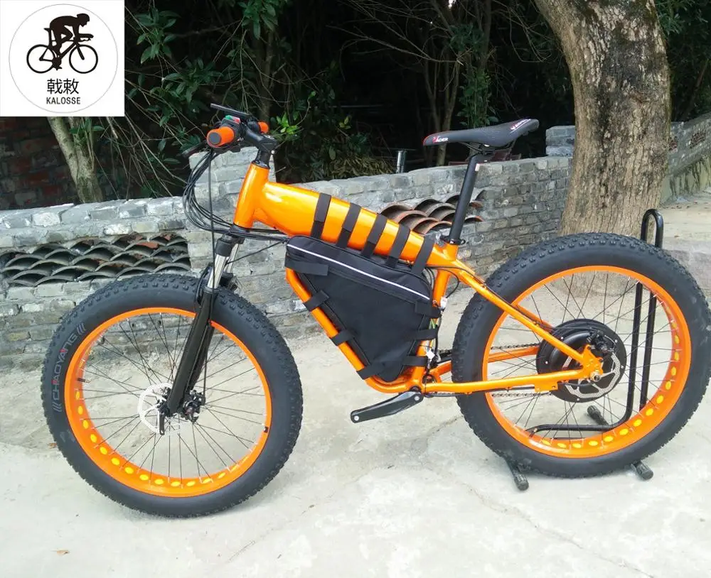 Электрический горный велосипед Kalosse Снежный с гидравлическими тормозами 24