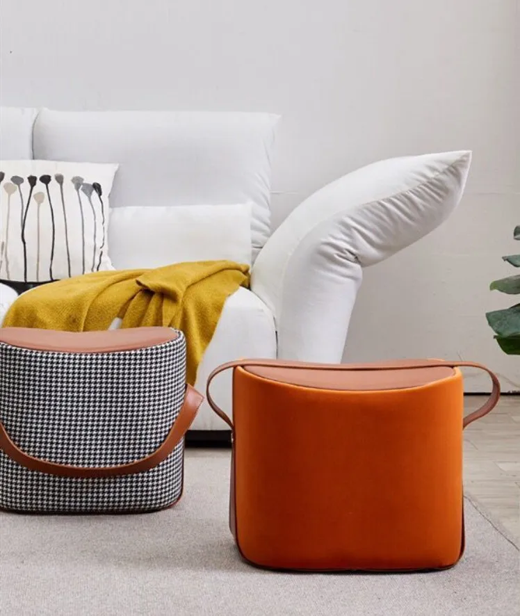 Модный стул для обуви седло стулья с ручкой наполнитель из губки мини-стул дивана