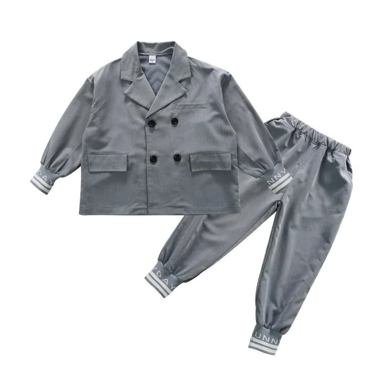 

New Formal Spring Autumn Boys Clothing SuitsSweatshirts+ Pants 2pcs/Set Kids Jacket Teenager Sport School Outfits Tracksuit Hi