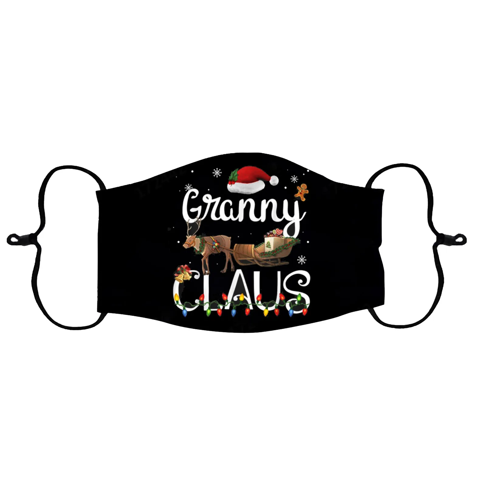 IPC печатная Рождественская хлопковая маска для лица PM2.5 дышащая моющаяся