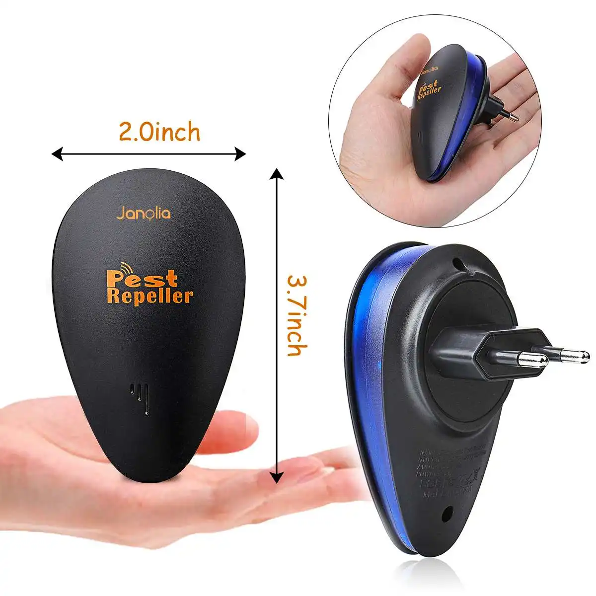 

4pcs ultrasonic pest killer Pest Control Anti Rodent Insect Repellent Mole Mouse Cockroach electronic mosquito killer EU Plug