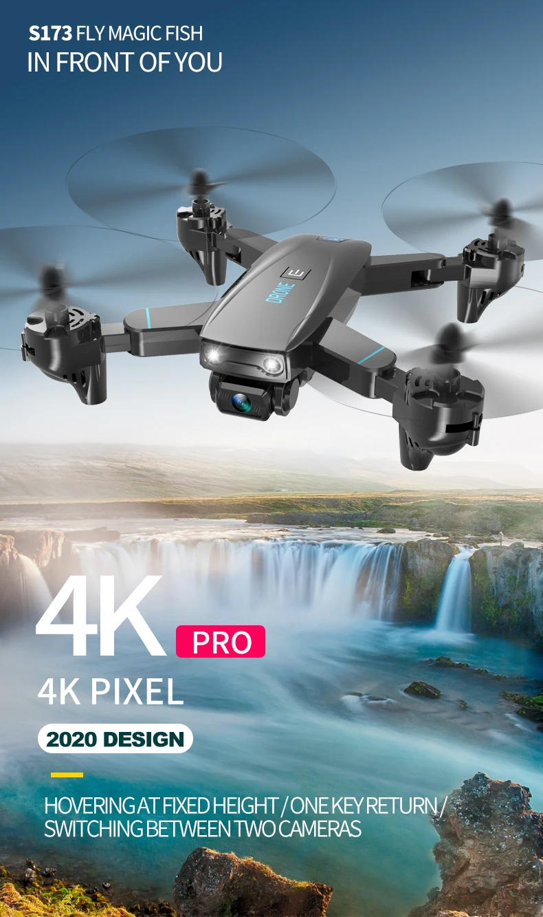 дрон 4k s173 квадрокоптер с камеро