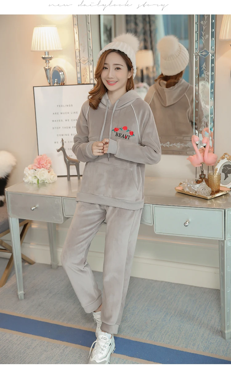 8332# зимняя модная одежда для кормящих мам, костюмы для кормления, толстовки, комплекты одежды для беременных женщин, Спортивная повседневная одежда для беременных