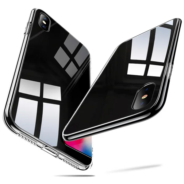 Black Чехол ESR для iPhone X/XS/XR/XS Max чехол с защитой от царапин из закаленного стекла задняя крышка с мягким силиконовым Бампером для Apple iPhone Coque - Цвет: Black