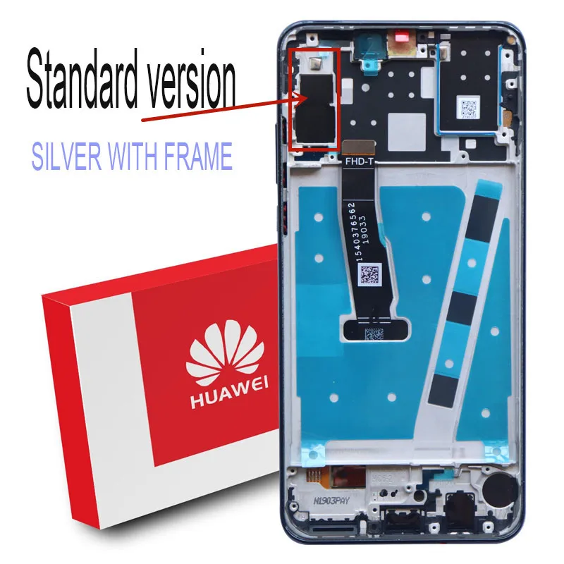 Standard Silver 6,15 ''дисплей с рамкой Замена для huawei P30 Lite Nova 4e lcd кодирующий преобразователь сенсорного экрана в сборе MAR-LX1 LX2 AL01 - Цвет: Standard Silver