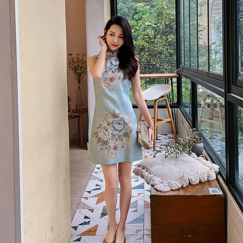 Новогодние платья-Ципао без рукавов Boutique Chinese luna | Тематическая одежда и униформа