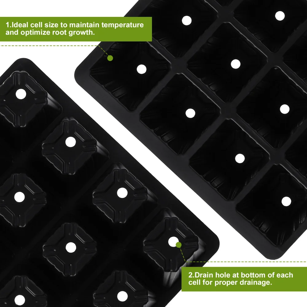 

Yarnow 3pcs Starter Tray Propagator Tray 24 Cells Gardening Propagation Kit for Home Garden