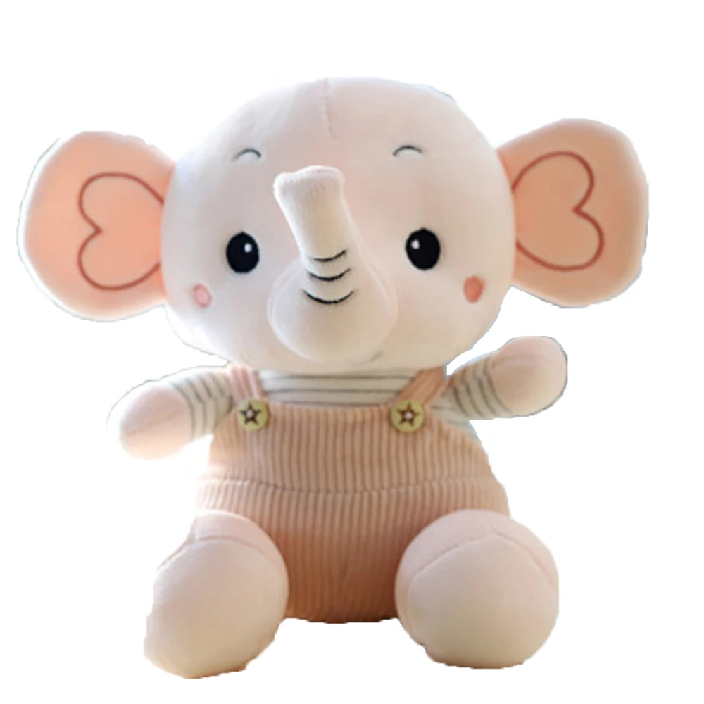 Elephant plush toys cute little elephant doll bed pillow sleeping medium cloth small gift pink gray brown | Игрушки и хобби