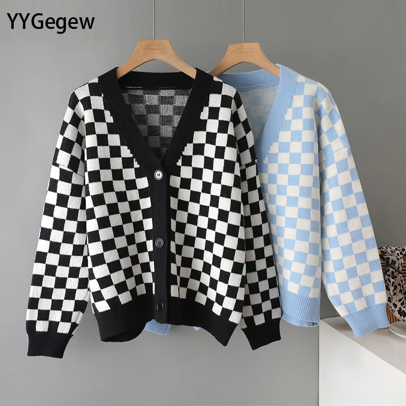 Женский короткий кардиган оверсайз повседневный укороченный толстый свитер