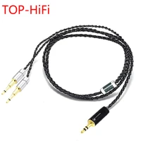 top hifi 7n single crystal silver plated headphone upgrade cable for oppo pm 1 pm 2 he1000 400s 560 earphones 2x2 5mm
