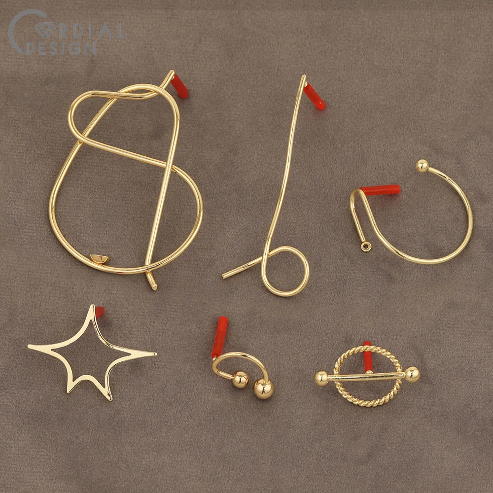 

Cordial Design 100Pcs Jewelry Accessories/Earrings Stud/Geometry Shapes/Hand Made/DIY Making/Jewelry Findings & Components