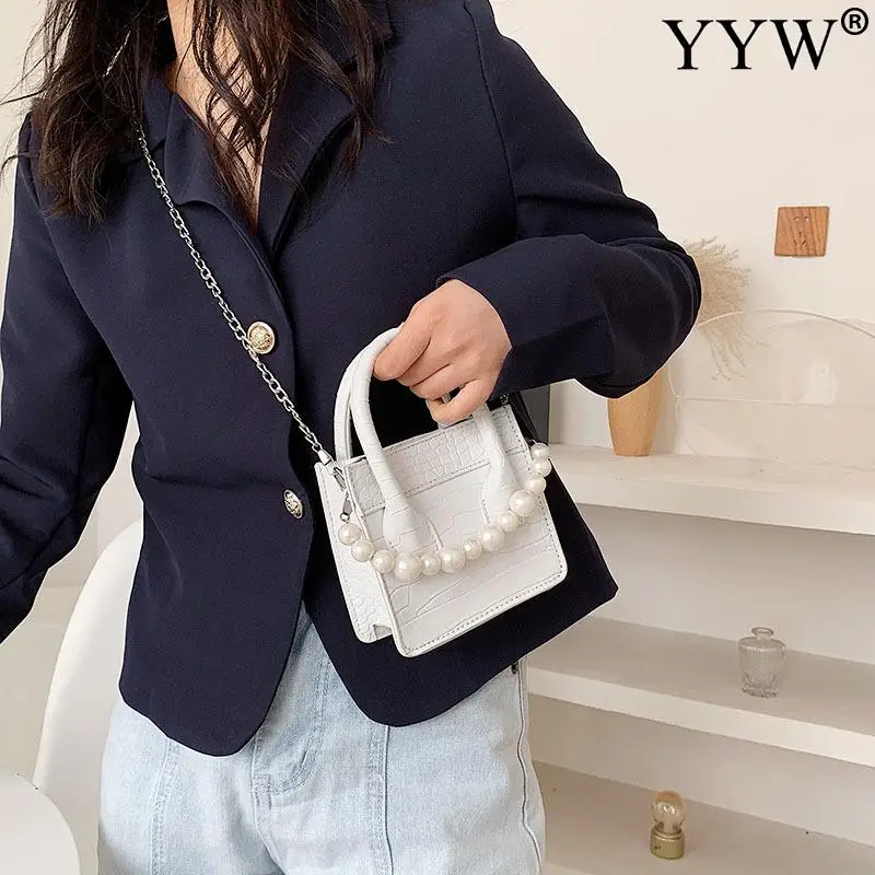 

Mini Crossbody Bags Handbags for Women Messenger Bag Square Bag with Pearl Chain Bags Women Famous Brand New Arrival mochila