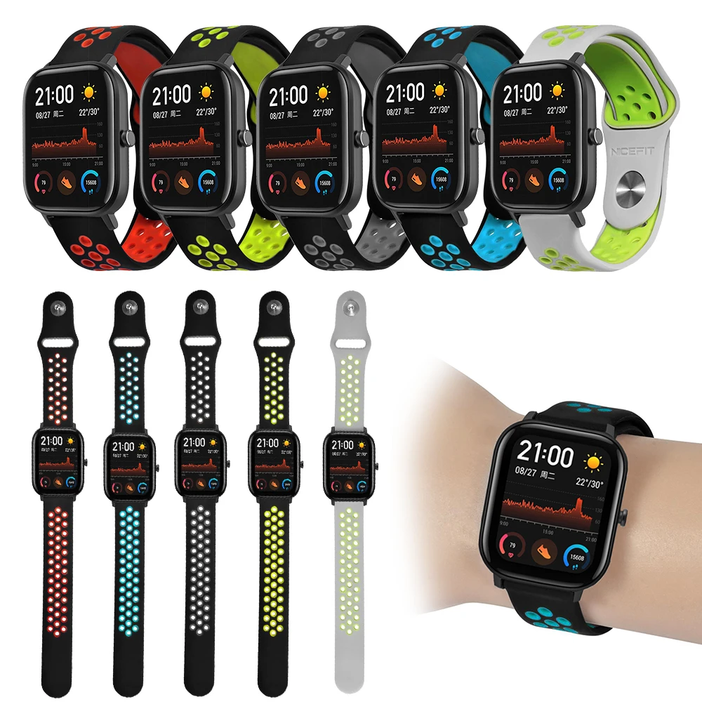Проветриваемый спортивный мягкий браслет на запястье для Huami Amazfit GTS, браслет на запястье, аксессуары для умных часов, сменный ремешок для умных часов