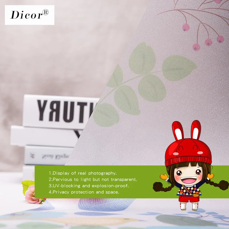 Новинка 2019 стеклянная пленка с цветами и птицами прозрачная непрозрачная