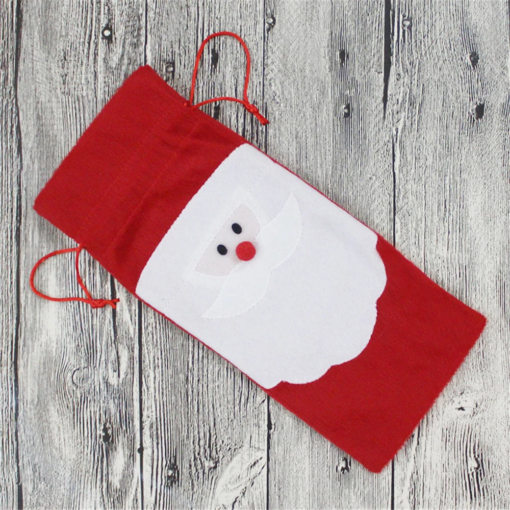 1 шт. Новый год Санта Клаус с принтом Снеговик и олень крышка для бутылки вина