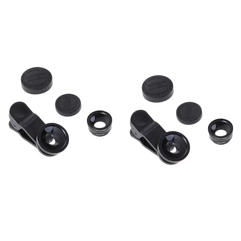 

2PCS Lens Universal Mobile Phone Lens Super Wide Angle Lens Macro Lens