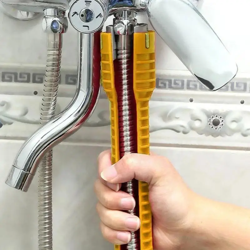 

Bathroom Flume Wrench Sink Faucet Plumbing Pipe Repair Tool Sets Anti-slip 6/7/8 in 1 Kitchen Installation Artifact