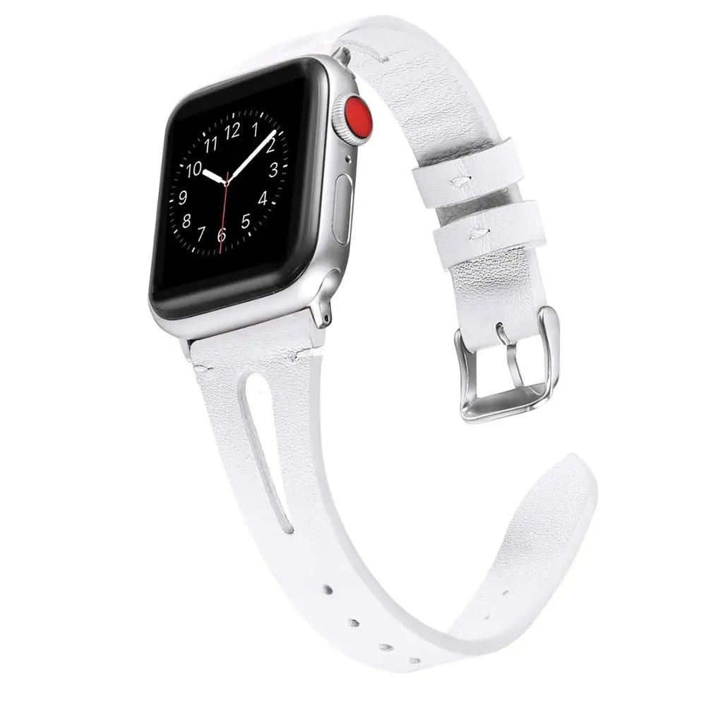 White 1 С цветочным узором ремешок для apple watch, ремешок 42 мм, 38 мм, ремешок для наручных часов iwatch, Версия 44 мм 40 мм Series 5/4/3/2/1 кожаный ремешок correa спортивный браслет - Цвет ремешка: White 1