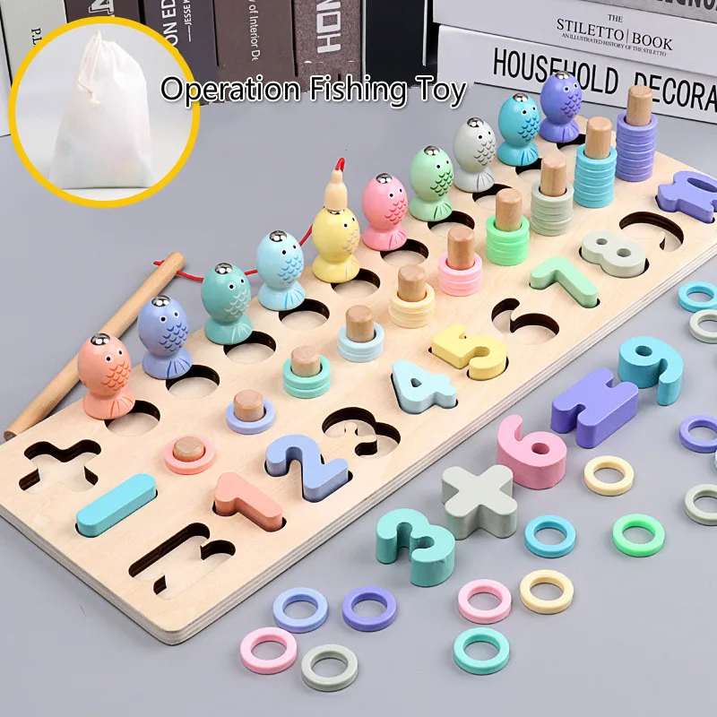 

2021 New Montessori Early Childhood Education Puzzle Macaron Number Operation Multifunctional Logarithmic Board Math Toys