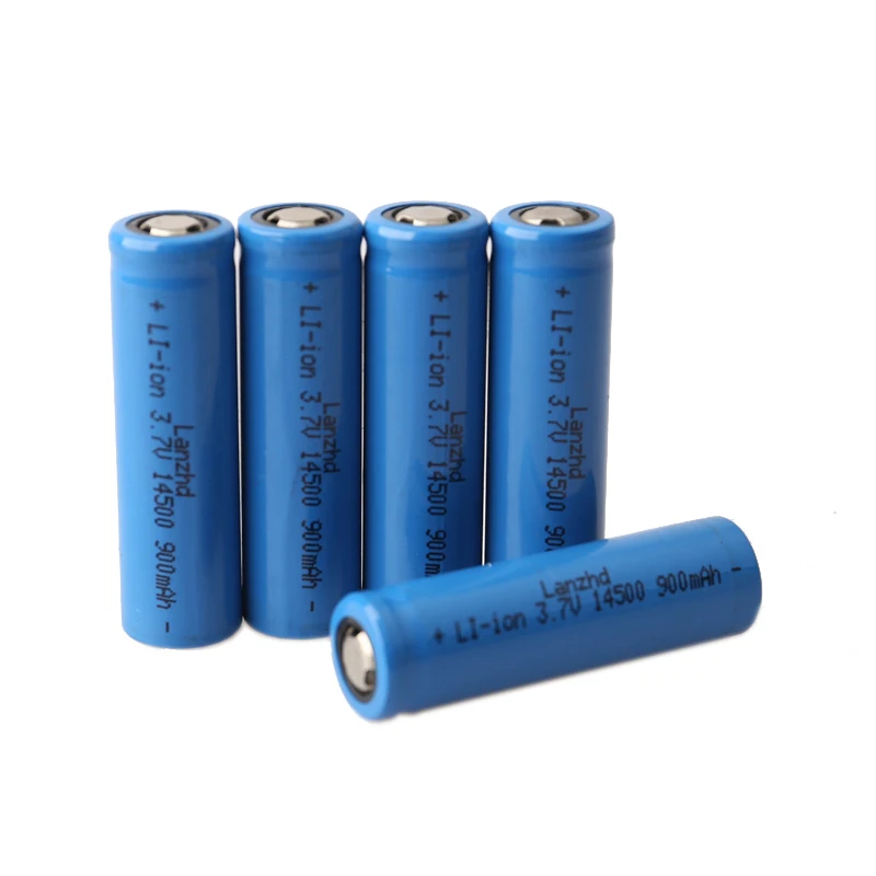 8 шт. 14500 900 мАч 3,7 В литий-ионные аккумуляторы AA батареи Li ion Cell для светодиодных фонарей, наушников, факелов и мышей.