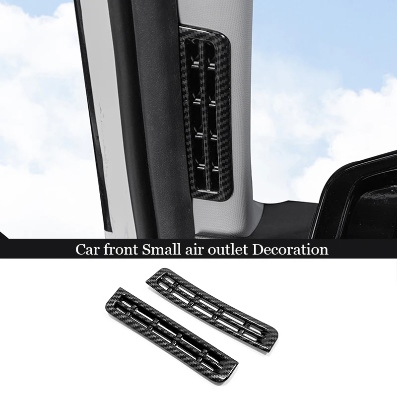 

For Hyundai Elantra CN7 2020 2021 Accessories ABS Carbon fiber Car front Small air outlet Decoration Cover Trim Car Styling 2pcs